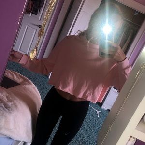Pink cropped sweatshirt